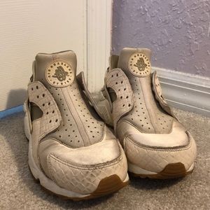 Gold Nike Huarache Sneakers